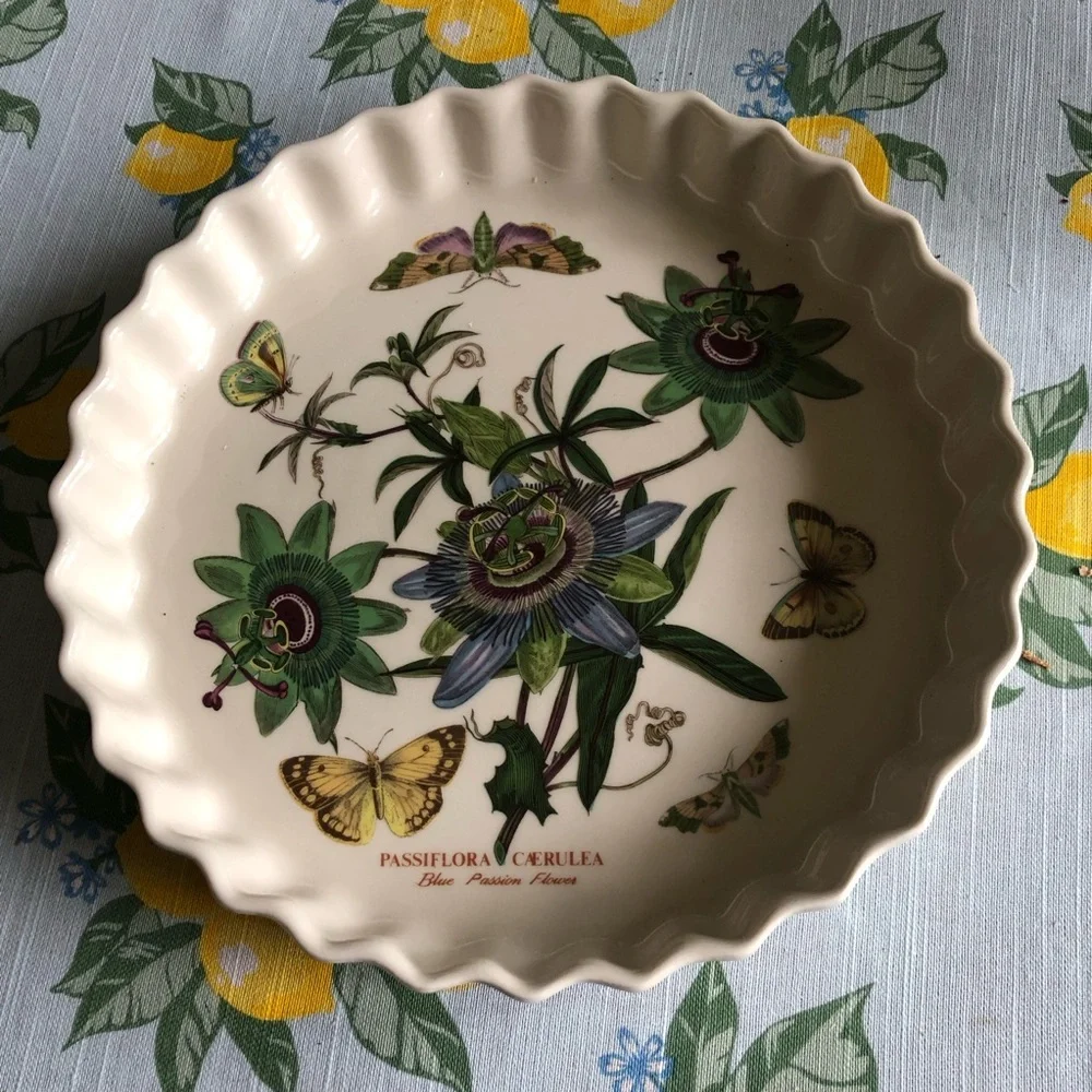 Portmeirion Cream Ceramic Plate with Embossed Backstamp